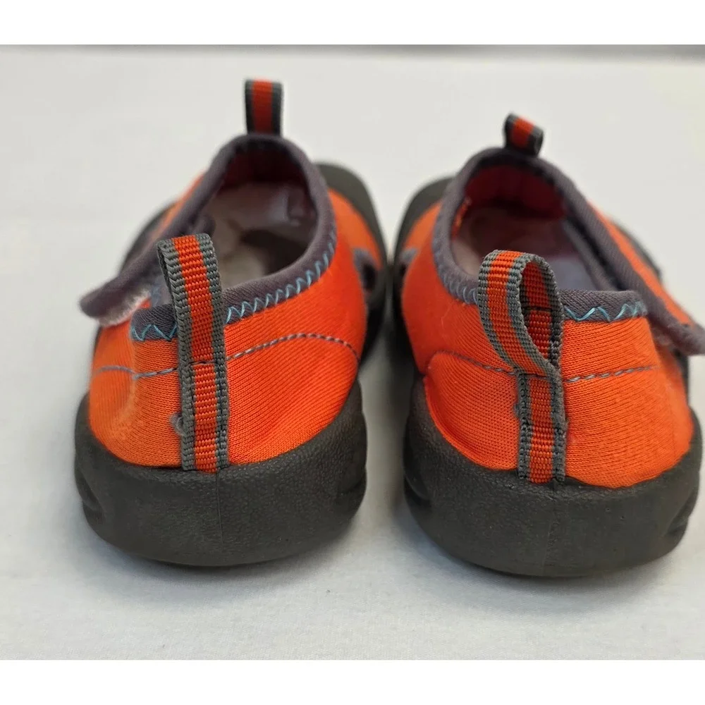 Speedo Kids Orange Grey Water Shoes Swim Pool Beach Shoes Size L 9/10